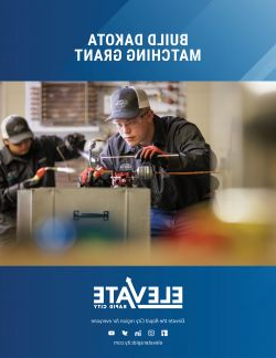 Cover for Elevate Rapid City Build Dakota Matching Grant application features student welder